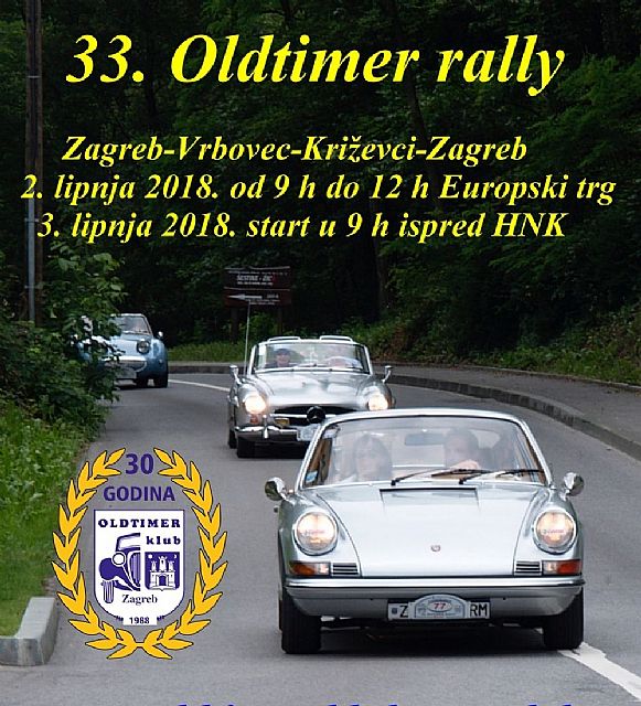 33. Oldtimer rally: Zagreb-Vrbovec-Križevci-Zagreb.